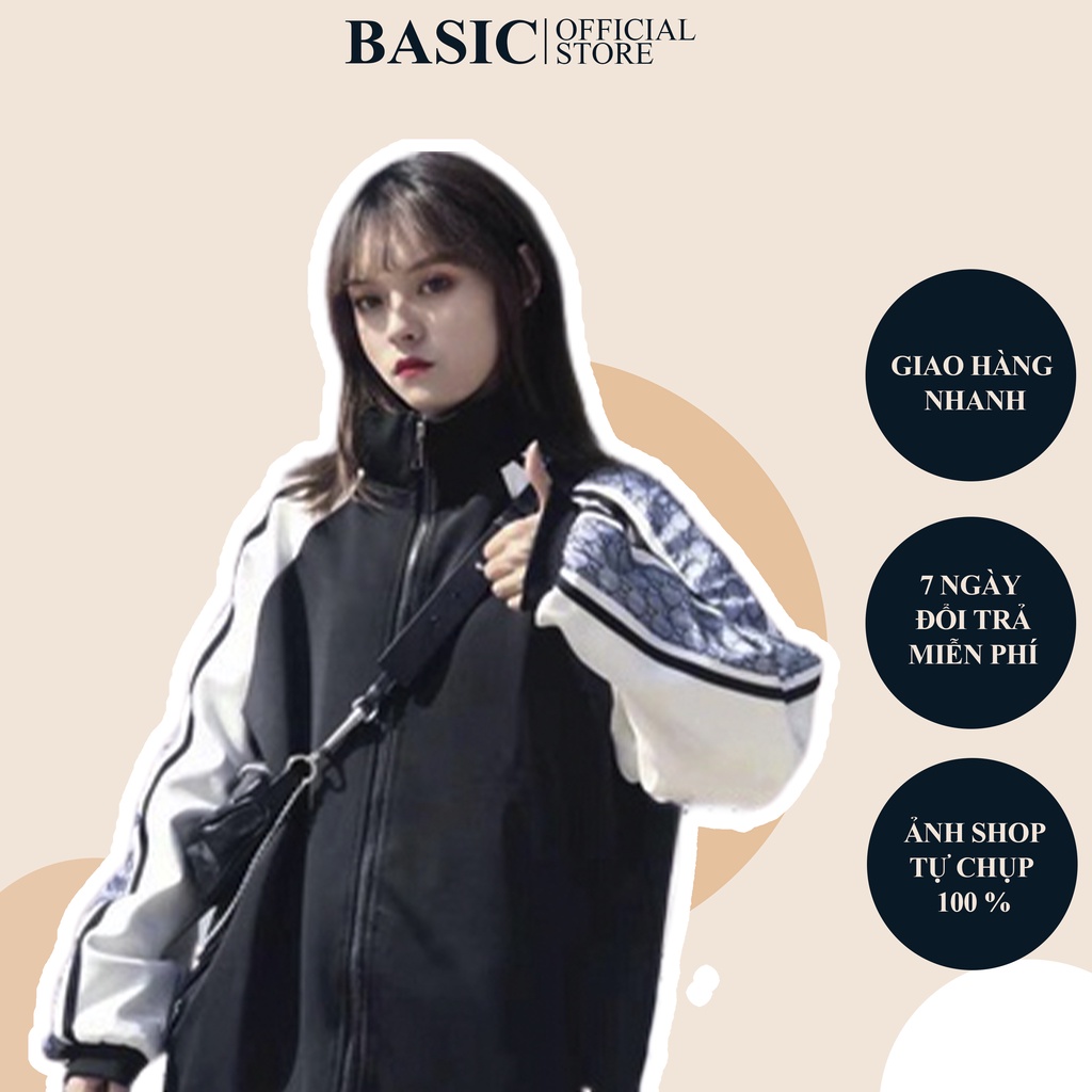 BOMBER,áo khoác Gc Sọc Vai Form Rộng Unisex