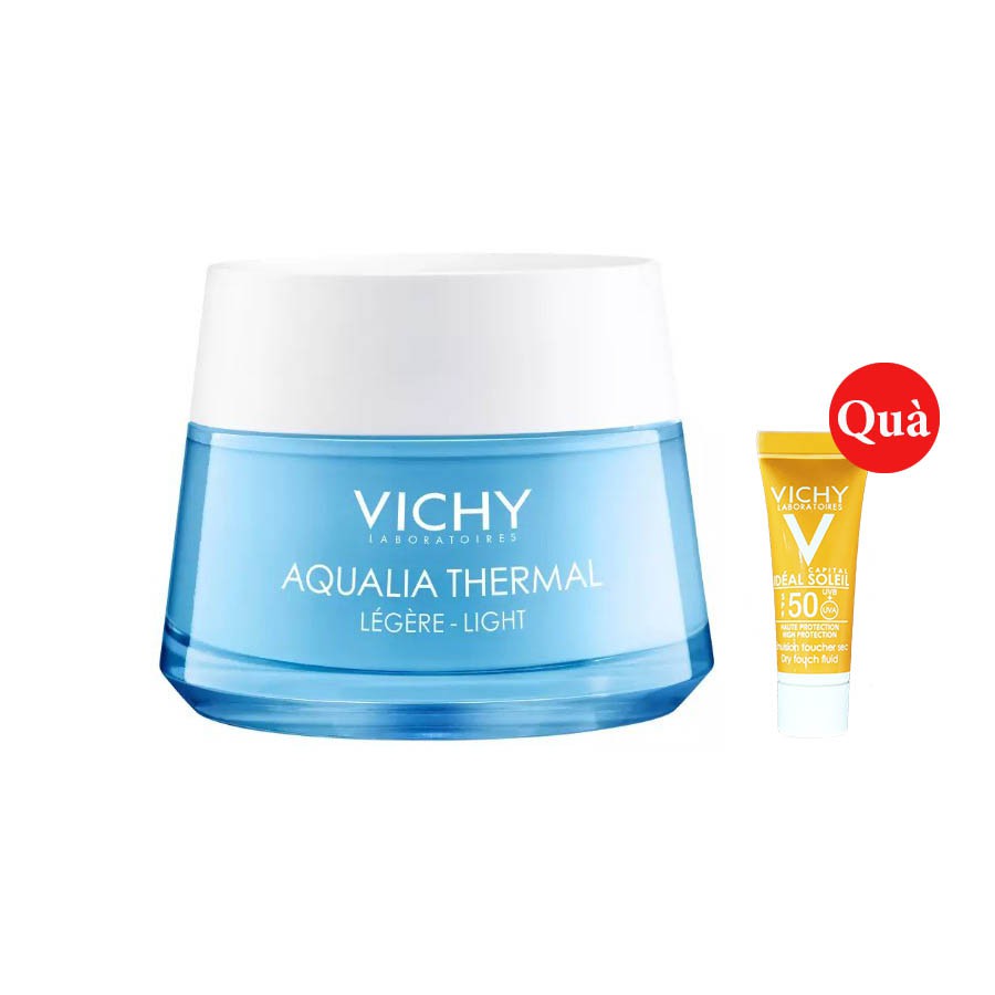 [Quà tặng] Kem dưỡng ẩm và cung cấp nước Vichy Aqualia Thermal Rehydrating Cream Light 50ml