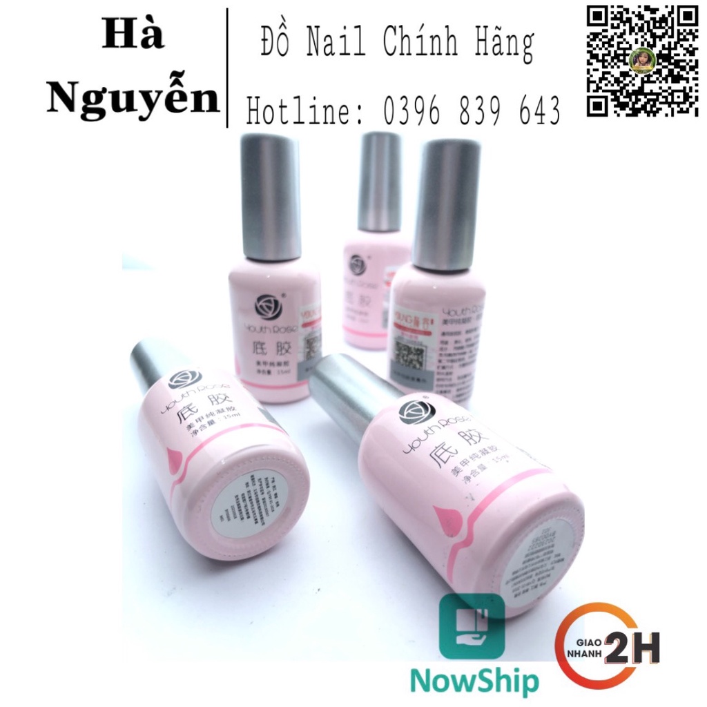 Base Top Cứng Móng Hoa Hồng - Bộ Dung Dịch Base Liên Kết Hoa Hồng, Top Bóng Hoa Hồng [Hàng chính hãng]