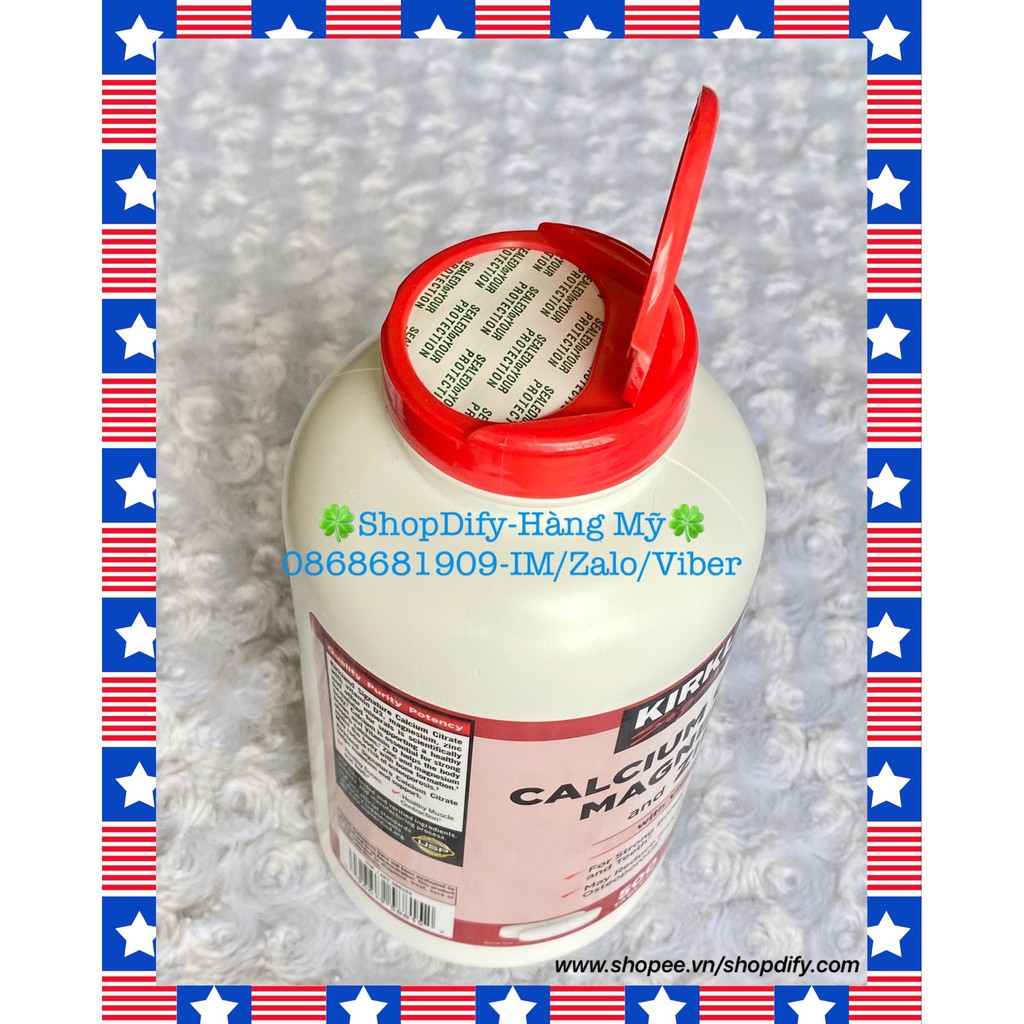 {Date mới} Viên Uống Bổ Sung Canxi KIRKLAND CALCIUM CITRATE MAGNESIUM and ZINC With Vitamin D3 Hộp 500 Viên Của Mỹ | BigBuy360 - bigbuy360.vn