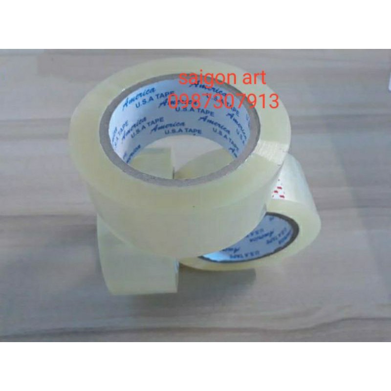 Băng Keo Dán Thùng Trong, Đục Loại Dầy 4,8cm*200ya 333g/Cuộn, 2kg/Cây và 1,8kg/Cây