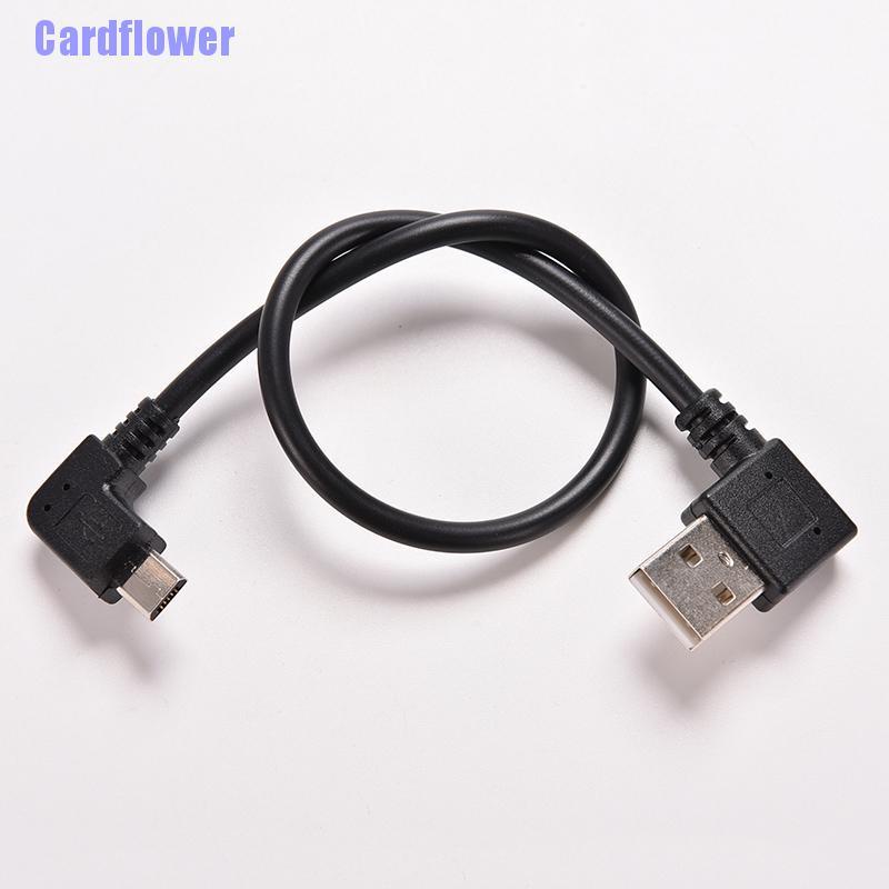 Cardflower  Micro USB 5 Pin Male to USB 2.0 A Male Cable Converter 90 Degree Adapter