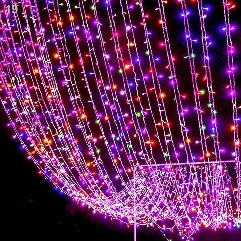 Nhiều màu sắc, đèn nhấp nháy đầy ánh sáng ban đêm giáng sinh, trang trí ngoài trời không thấm nước lễ hội năm