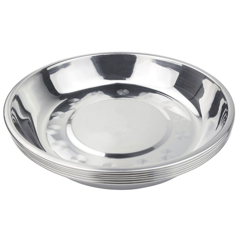 Đĩa inox tròn đựng đồ ăn K5H2 B4C7