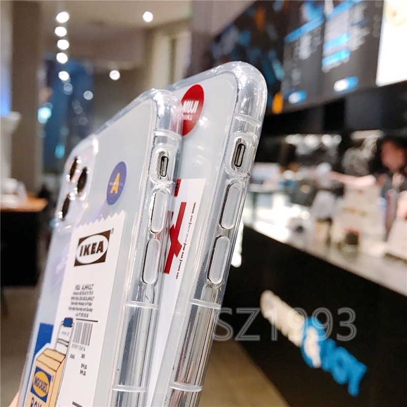 Ốp Lưng Case IPhone Dẻo Siêu Trong  Không Ngả Màu Mụi&Ikea Chống Trầy Sốc Cho 7g8g Đến 12promax