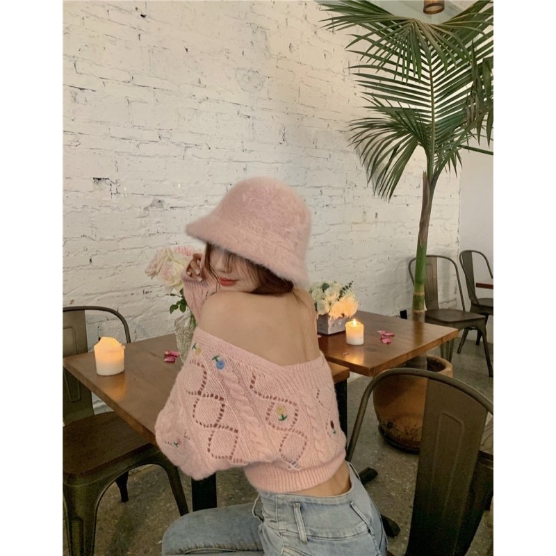 Set áo ống+áo khoác croptop len dệt kim cực xinh xắn phong cách ulzzang Hàn Quốc SAM SAM BOUTIQUE | BigBuy360 - bigbuy360.vn