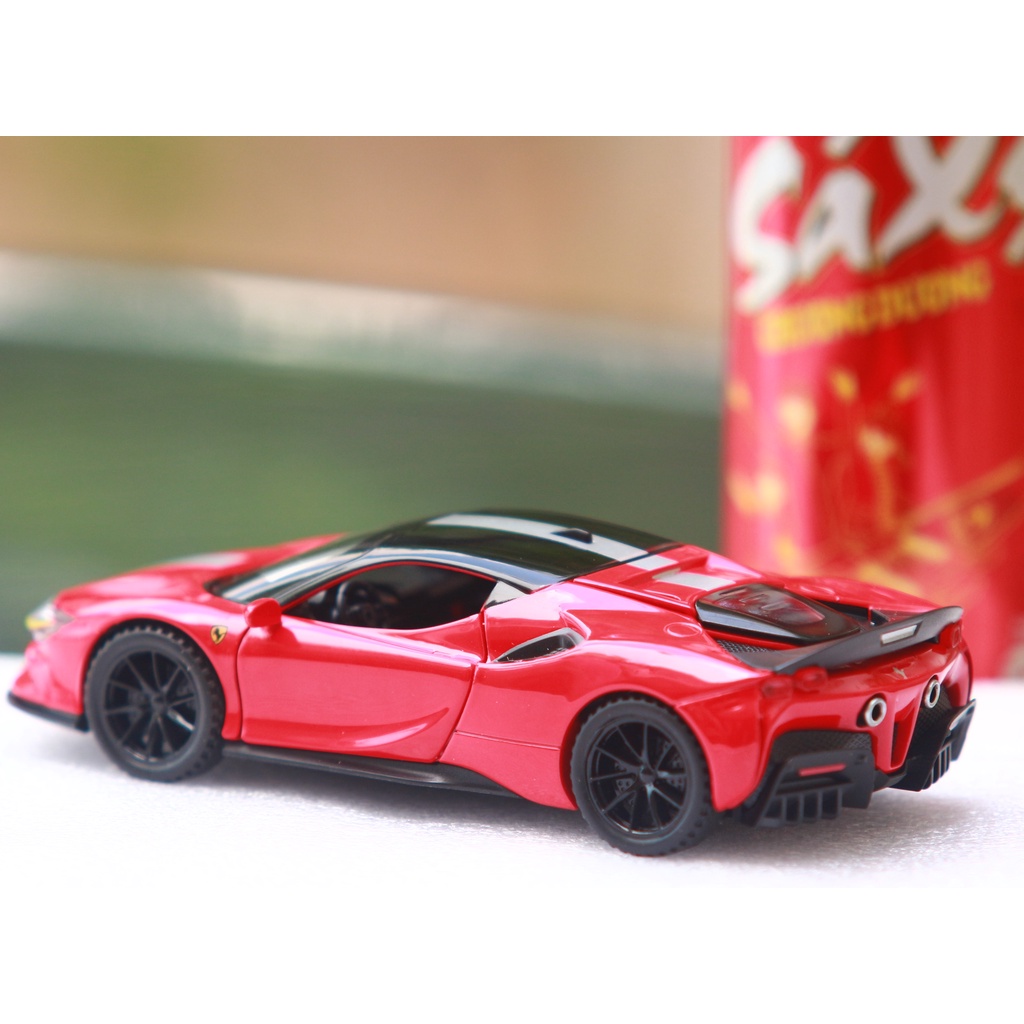 Xe mô hình tĩnh Ferrari SF90 Stradale hợp kim, Đồ chơi cao cấp X_BOX tỷ lệ 1:32