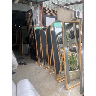 Gương toàn thân viền gỗ bo góc 50x150cm phôi cao cấp