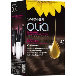 (Bill Anh) Thuốc nhuộm tóc Garnier Olia Permanent Hair Color - 4.0 Dark Brown