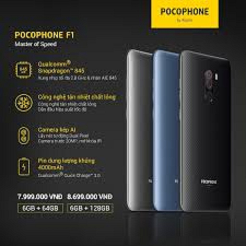 điện thoại Pocophone F1 2sim ram 6G/128G mới, Chính hãng, Chiến Game PUBG/PUBG mượt | BigBuy360 - bigbuy360.vn