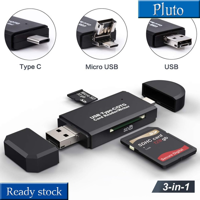 Mới Đầu đọc thẻ nhớ Micro TF C TYPE USB 2.0 Micro OTG Laptop