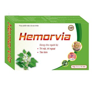HEMORVIA - Dùng cho người trĩ nội, trĩ ngoại,thành mạch kém