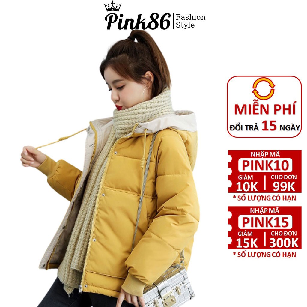 Áo khoác phao nữ mũ liền xinh xắn AK-016i