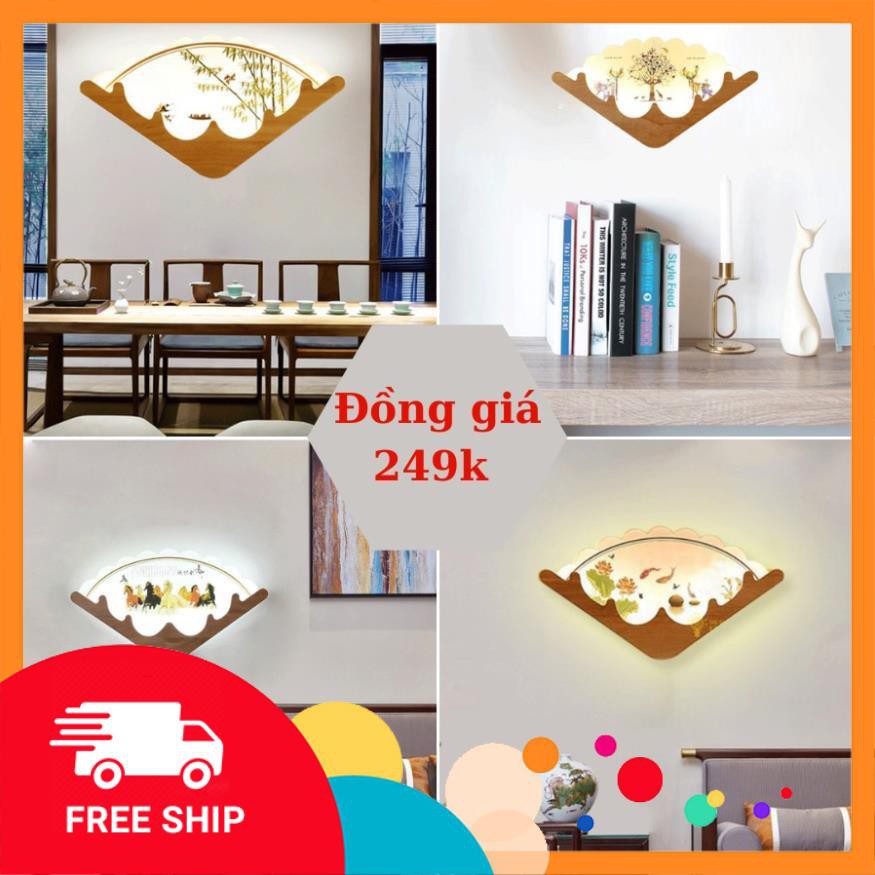 ( Bảo hành 12 tháng) Đèn led treo tường, đèn gắn tường hình quạt trang trí phòng khách, cầu thang hiện đại