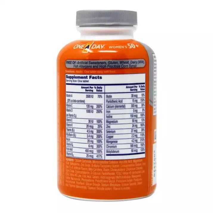 Viên uống bổ sung vitamin Tổng hợp Cho Nữ Trên 50 Tuổi One A Day Women's Multivitamin 50+ 300 viên | Thế Giới Skin Care
