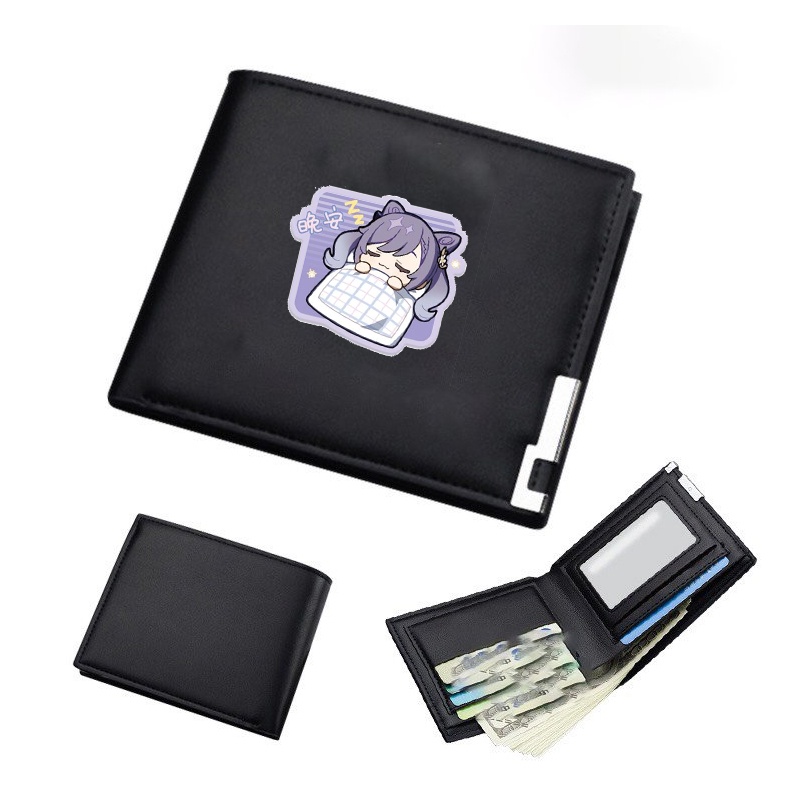 Ví da cầm tay nam nữ in hình NHÂN VẬT GENSHIN IMPACT game chibi anime thời trang M2