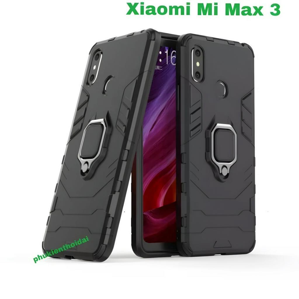 Ốp lưng Xiaomi Mi Max 2 / Max 3 chống sốc Iron Man Iring giá đỡ xem phim cao cấp
