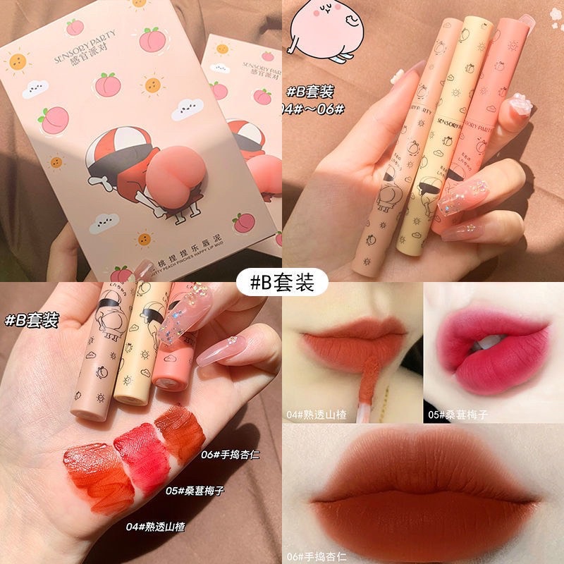 Sét 3 cây son kem mô.ng đào Shine cực xinh | BigBuy360 - bigbuy360.vn