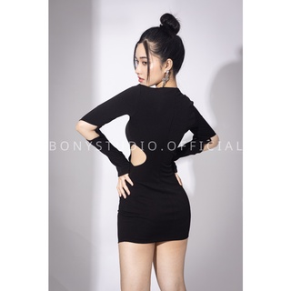 ĐẦM NGẮN TAY DÀI CUT OUT