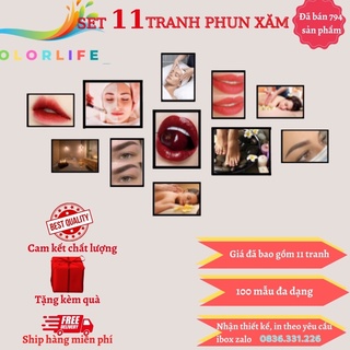TRANH PHUN XĂM SPA THẨM MỸ MÀY MÔI DÁN TƯỜNG ẢNH TRANG TRÍ TIỆM PHUN XĂM SIÊU ĐẸP
