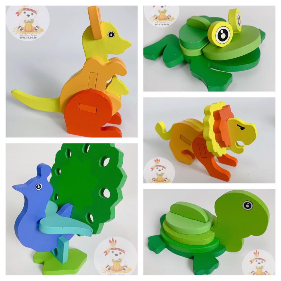 Đồ chơi gỗ xếp hình 3D