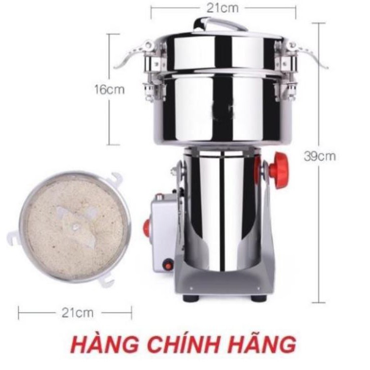 Máy xay, nghiền đồ khô, bột ngũ cốc chất liệu INOX 304 cỡ siêu lớn 2.5KG, công suất 4000W xay được khối lượng rất lớn