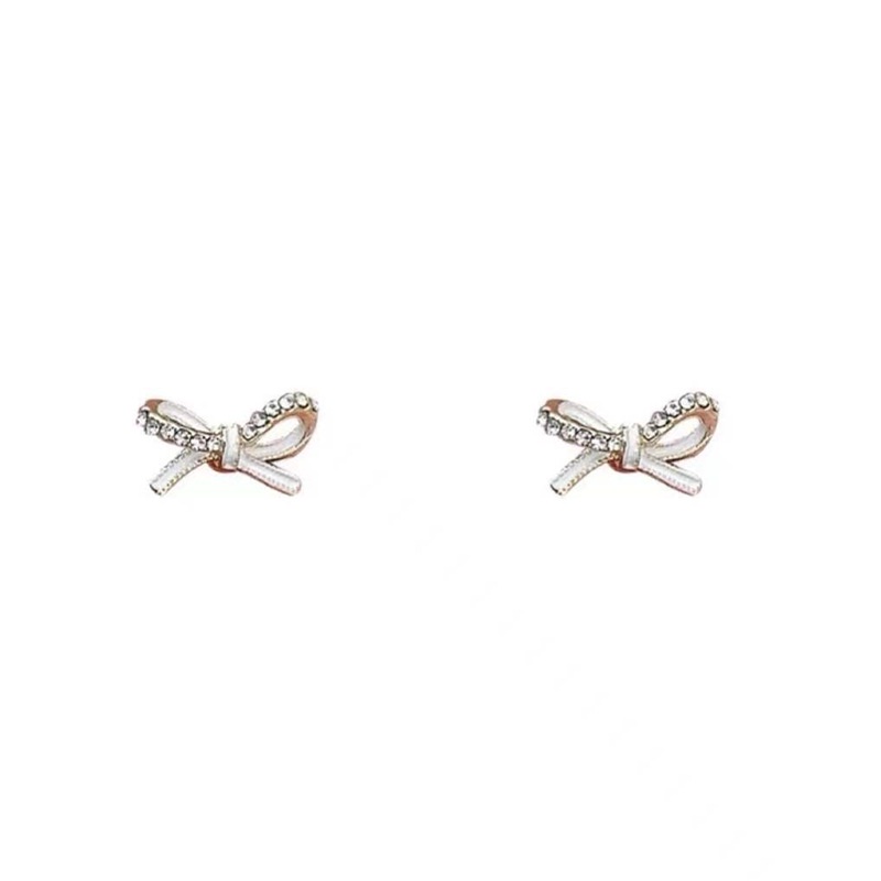 Bông Tai Hình Nơ Bằng Bạc S925 Phong Cách Hàn Quốc Sang Trọng Cho Nữ