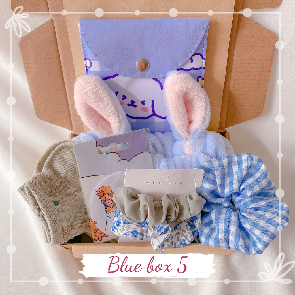 Set Quà Tặng Sinh Nhật Tone Xanh💖 Đặc Biệt Cho Bạn Nữ, 1 box gồm 2-6 món quà dễ thương | BigBuy360 - bigbuy360.vn