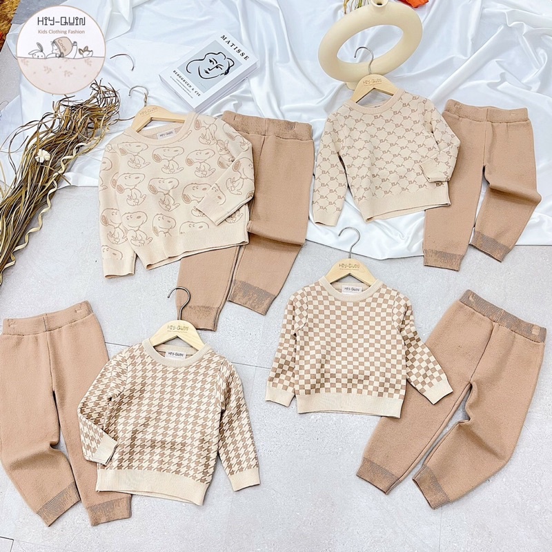 Bộ len lông thỏ cực dày ấm cho BÉ TRAI - BÉ GÁI