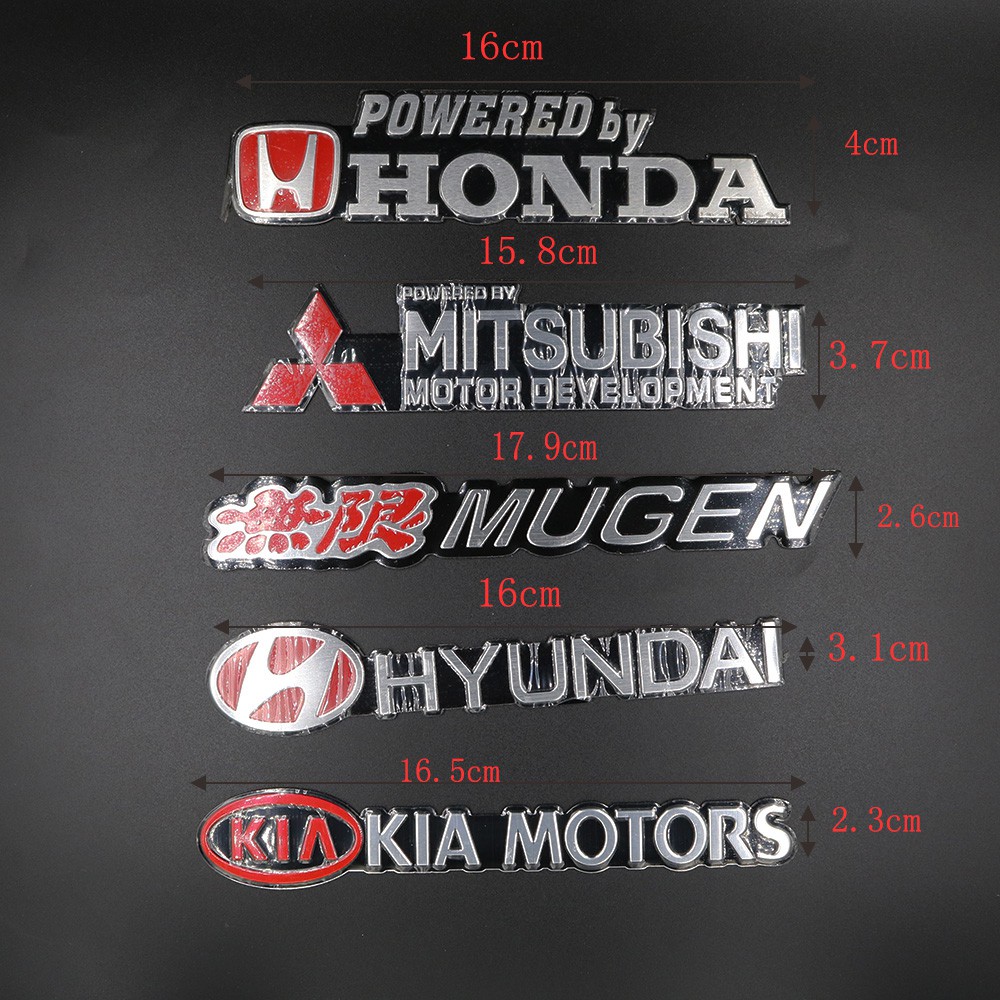 1 Logo dán trang trí cho xe hơi Honda Mitsubishi
