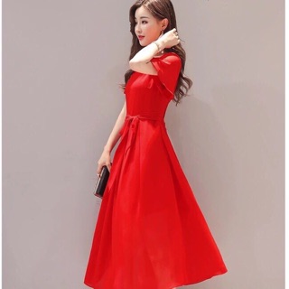 Đầm maxi cổ trụ