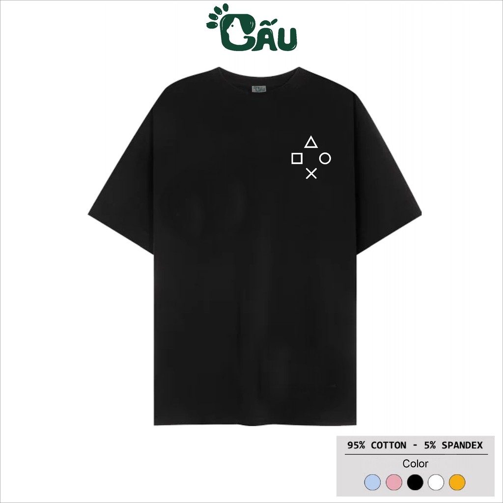 Áo thun tay lỡ Gấu 194 Unisex from rộng phong cách Local Brand Ulzzang vải coton cao cấp dày dặn, co dãn - Game