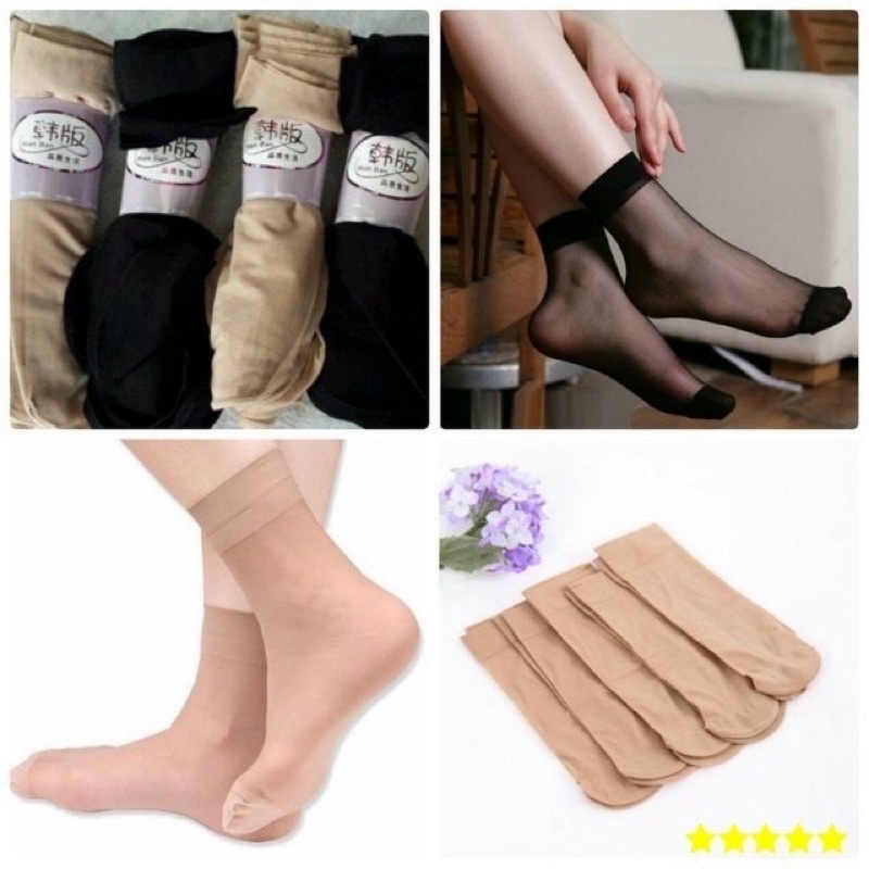 10 đôi tất da chân nữ mỏng siêu dai, tất giấy bó chất mỏng dai