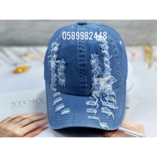 Mũ kết Jeans rách tưa rách cá tính cực đẹp bụi bặm (SỈ LE MU NÓN STOẺ)