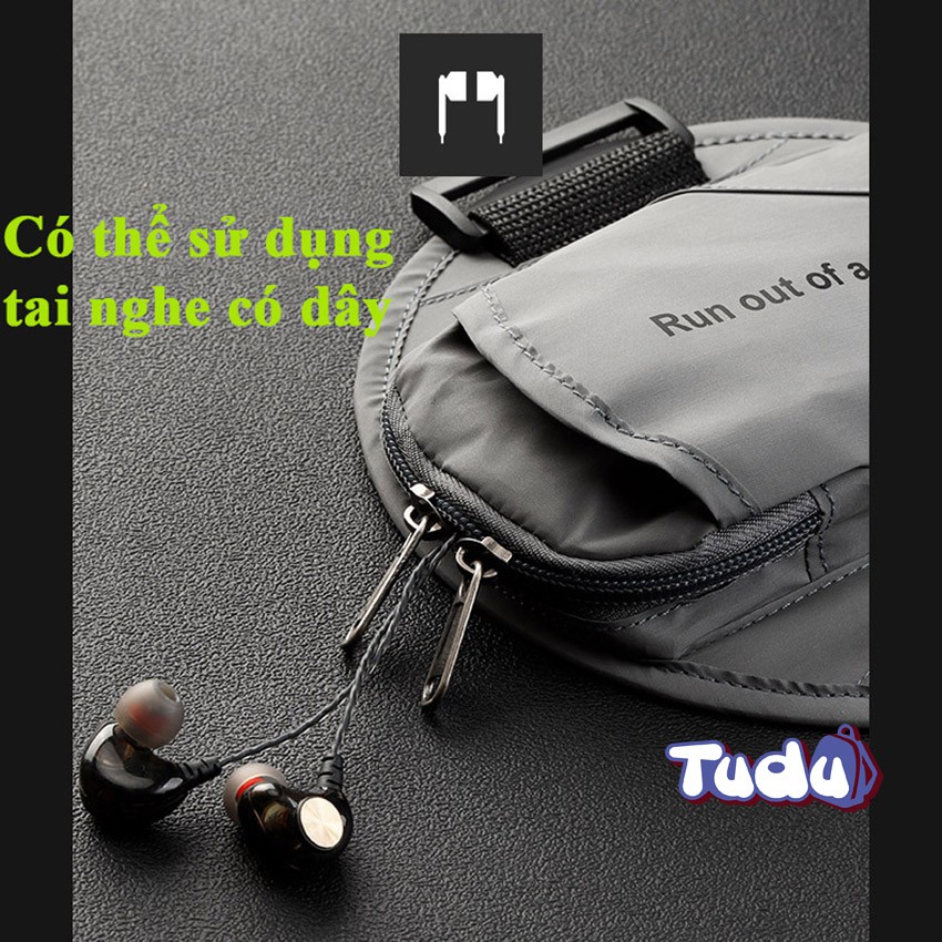 Túi Đựng Điện Thoại Tudu, Túi Đeo Tay Chạy Bộ Thể Thao Vải Polyester Phản Quang (CN311)