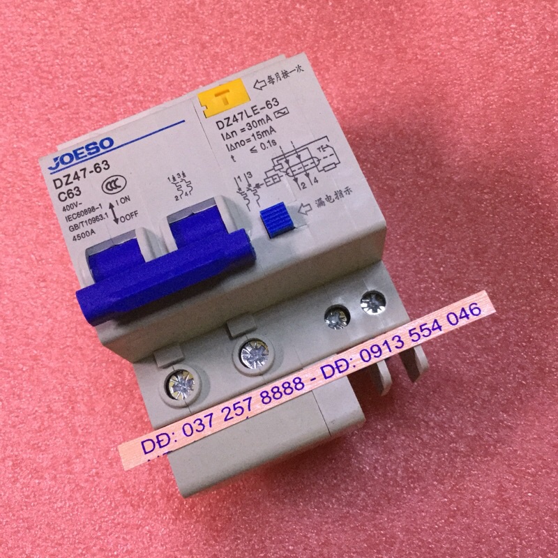 Át chống giật 2 pha DZ47-63 A
