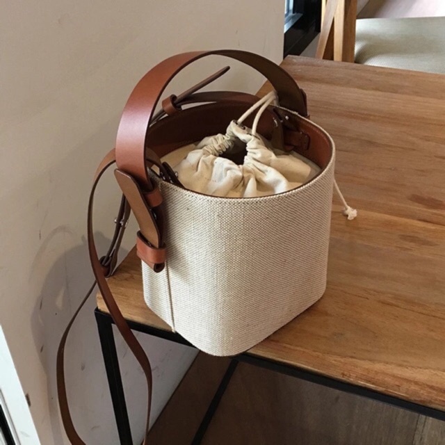 Túi Cói Hộp Bucket Fashionista (LOẠI 1)