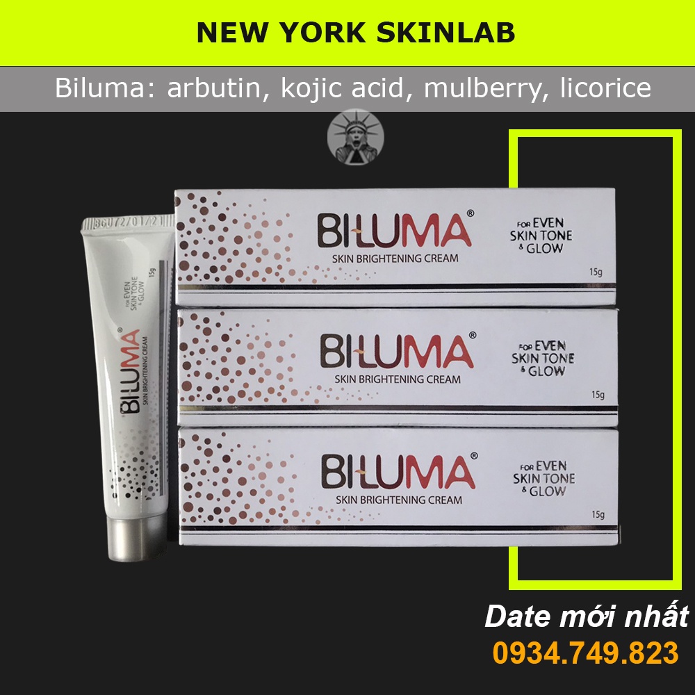 Biluma cream Ấn (15g) - arbutin và kojic acid, kem dưỡng trắng da, làm sáng da, giảm mờ thâm nám