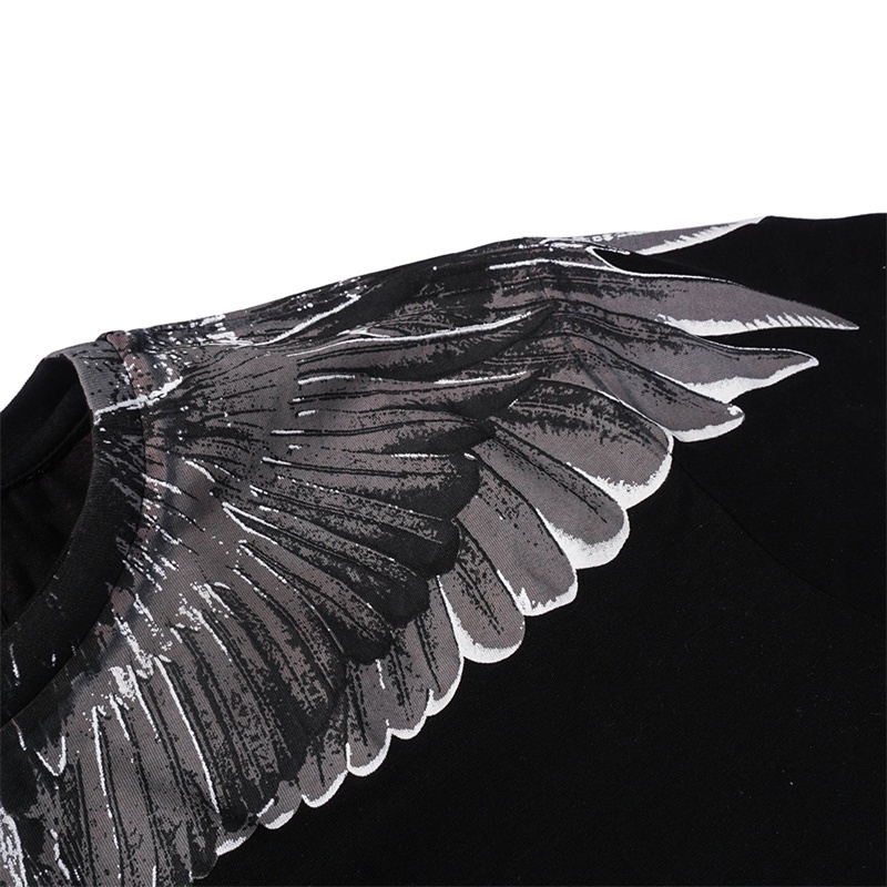 Áo Thun Cotton Ngắn Tay In Hình Đôi Cánh Thời Trang Dành Cho Cả Nam Và Nữ