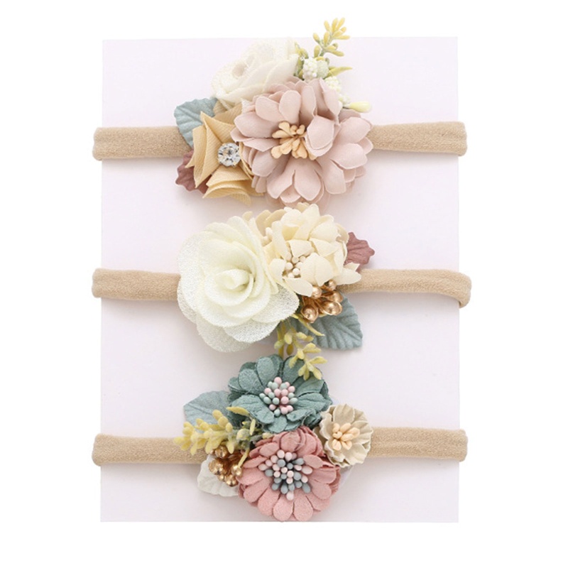 Set 3 Băng Đô Đính Hoa Dễ Thương Cho Bé Gái