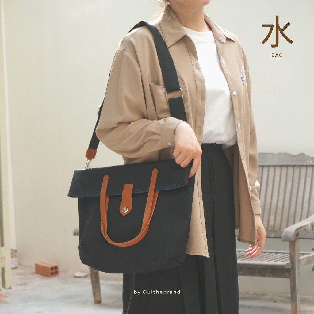 Mizu Bag - Túi Đeo Chéo Phối Da OuiTheBrand