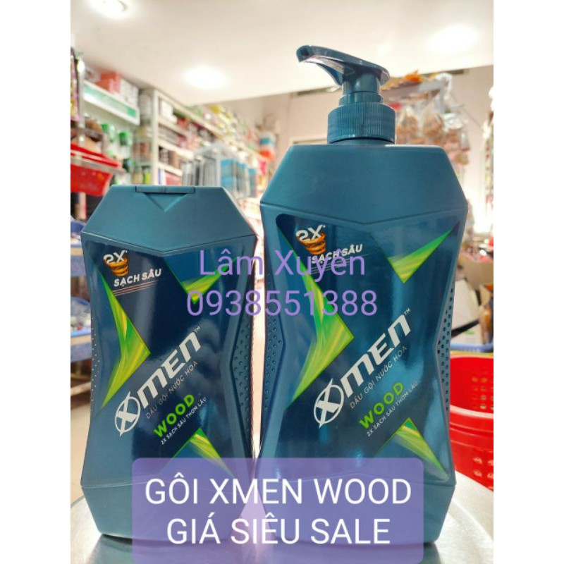 [Chuyên Dụng] Dầu Gội Nước Hoa Xmen Wood Xanh 380g - 650g Vòi Nắp Bật tận gốc siêu sale cực tốt giá rẻ