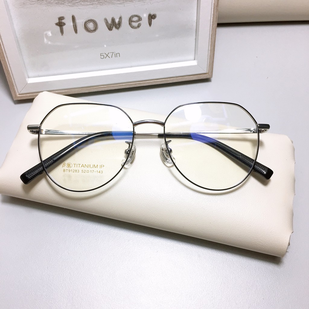 [Gía siêu rẻ] Gọng kính titan 91283 nhận cắt cận viễn loạn