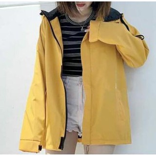 ÁO KHOÁC JACKET WET SIZE nam,nữ chống nước màu Vàng neon.