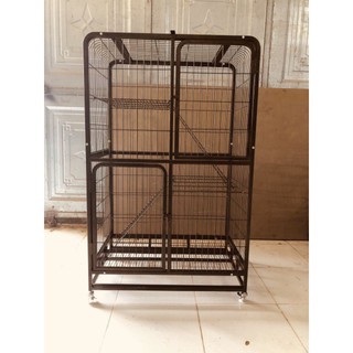 Lồng chuồng mèo 3 tầng sơn tĩnh điện size L cao 1,26M Nan ống- Phụ kiện chó mèo Chew petshop
