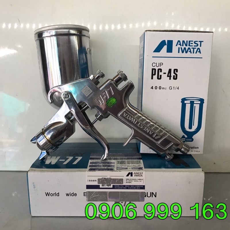 SÚNG PHUN SƠM PHUN KEO ĐẶC PHUN TẠO HẠT W77 béc 3.0mm