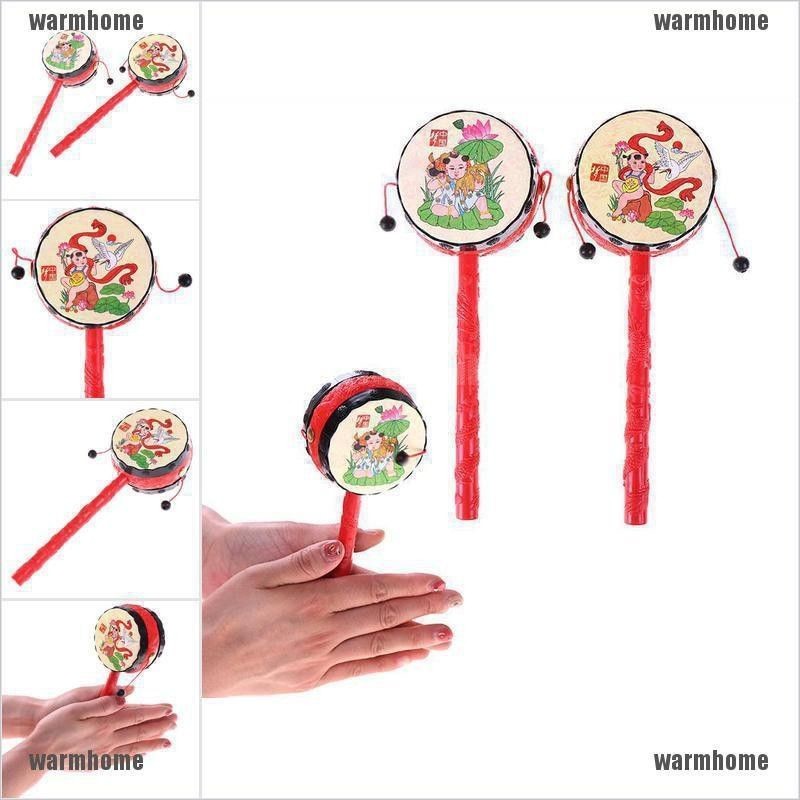 Trống Lắc Cầm Tay cho Bé , Giúp Bé sớm Nhận Thức âm Thanh