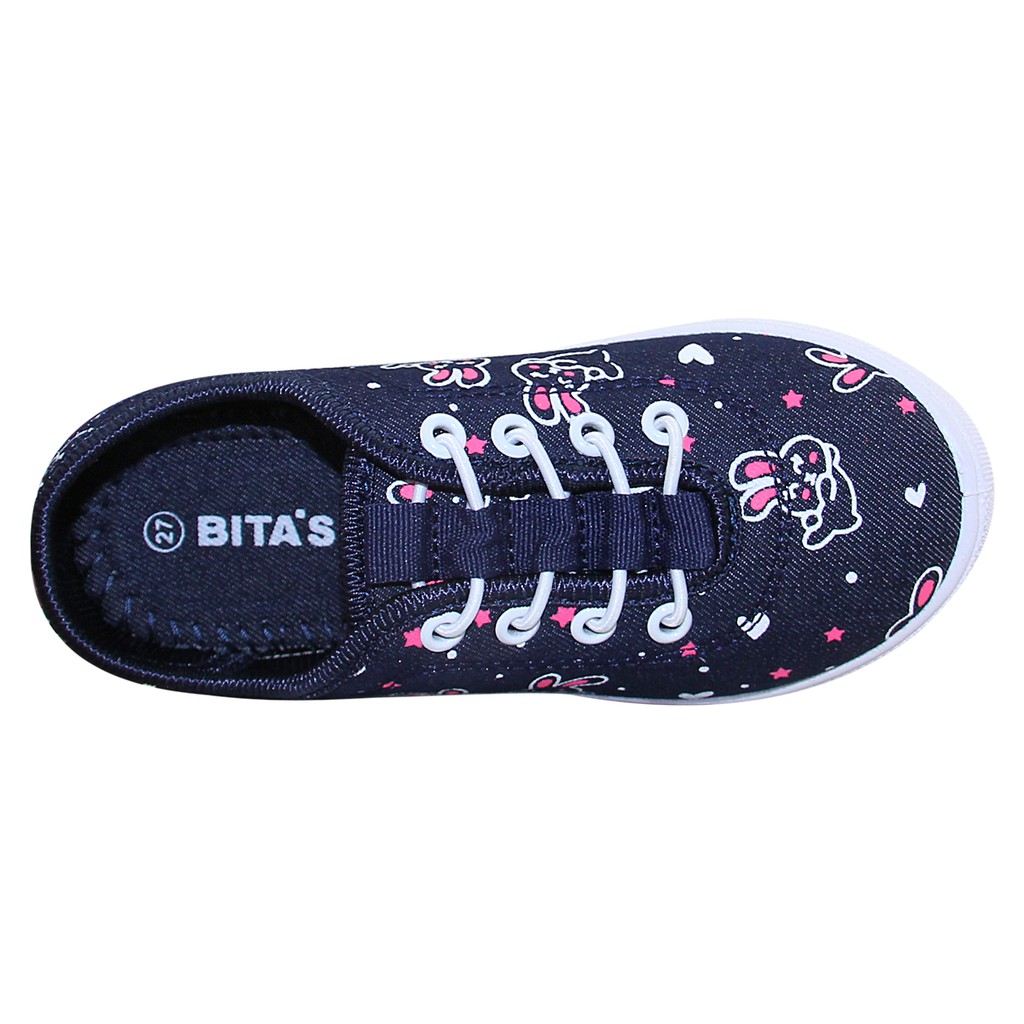 Giày vải Bita's bé gái GVBG.71 (Đỏ + Xanh Jean)