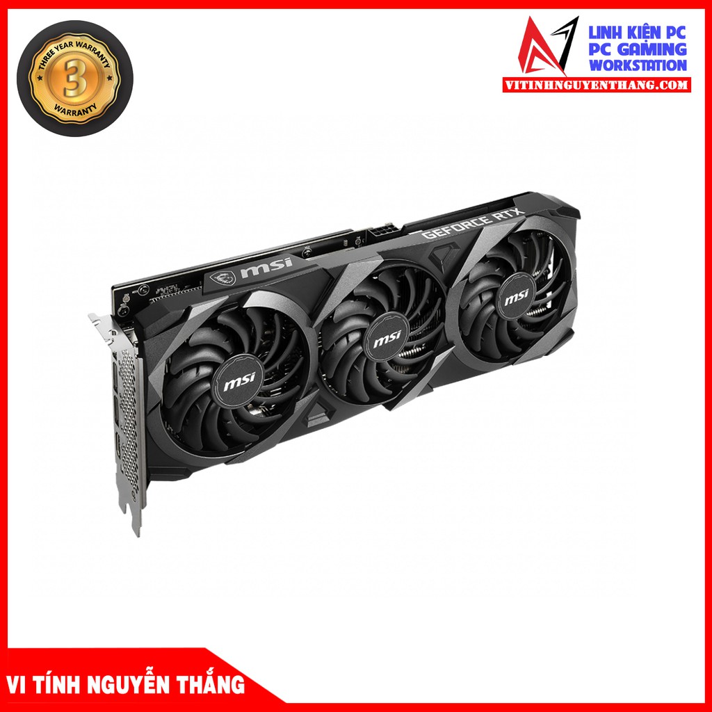 [Mã 254ELSALE giảm 7% đơn 300K] Vga card màn hình MSI RTX 3060 VENTUS 3X OC 12 GB - Phiên Bản LHR chính hãng