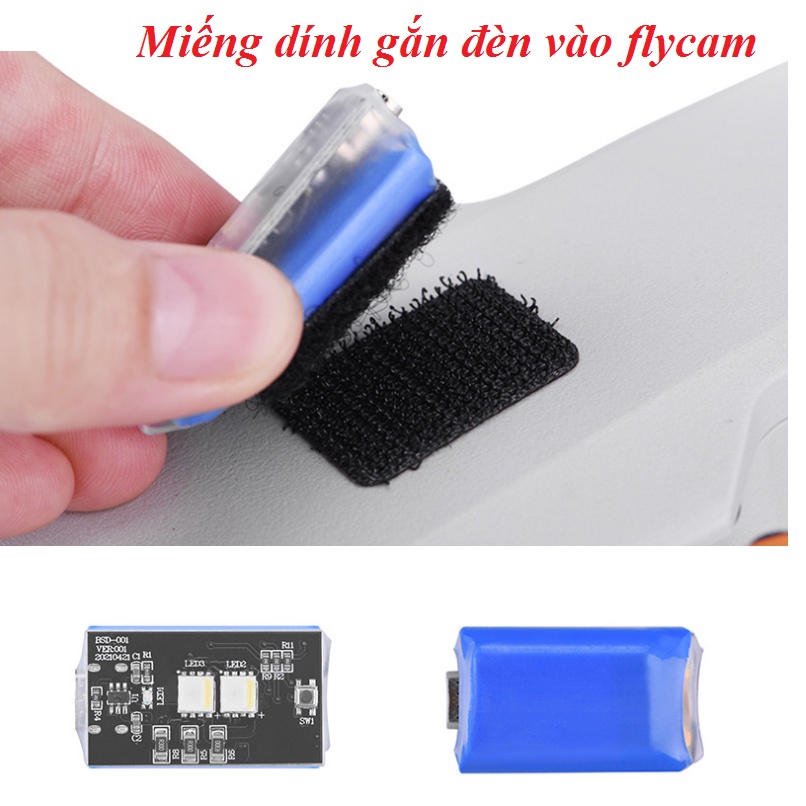 Đèn chiếu sáng gắn flycam DJI mini 3 pro /MINI 2/AIR2/2S/3PRO//mavic3 có chức năng chiếu sáng và nháy - Phụ kiện flycam